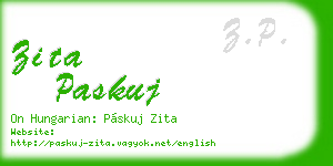 zita paskuj business card