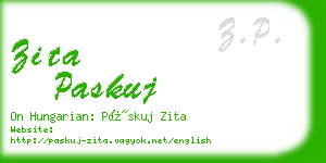 zita paskuj business card